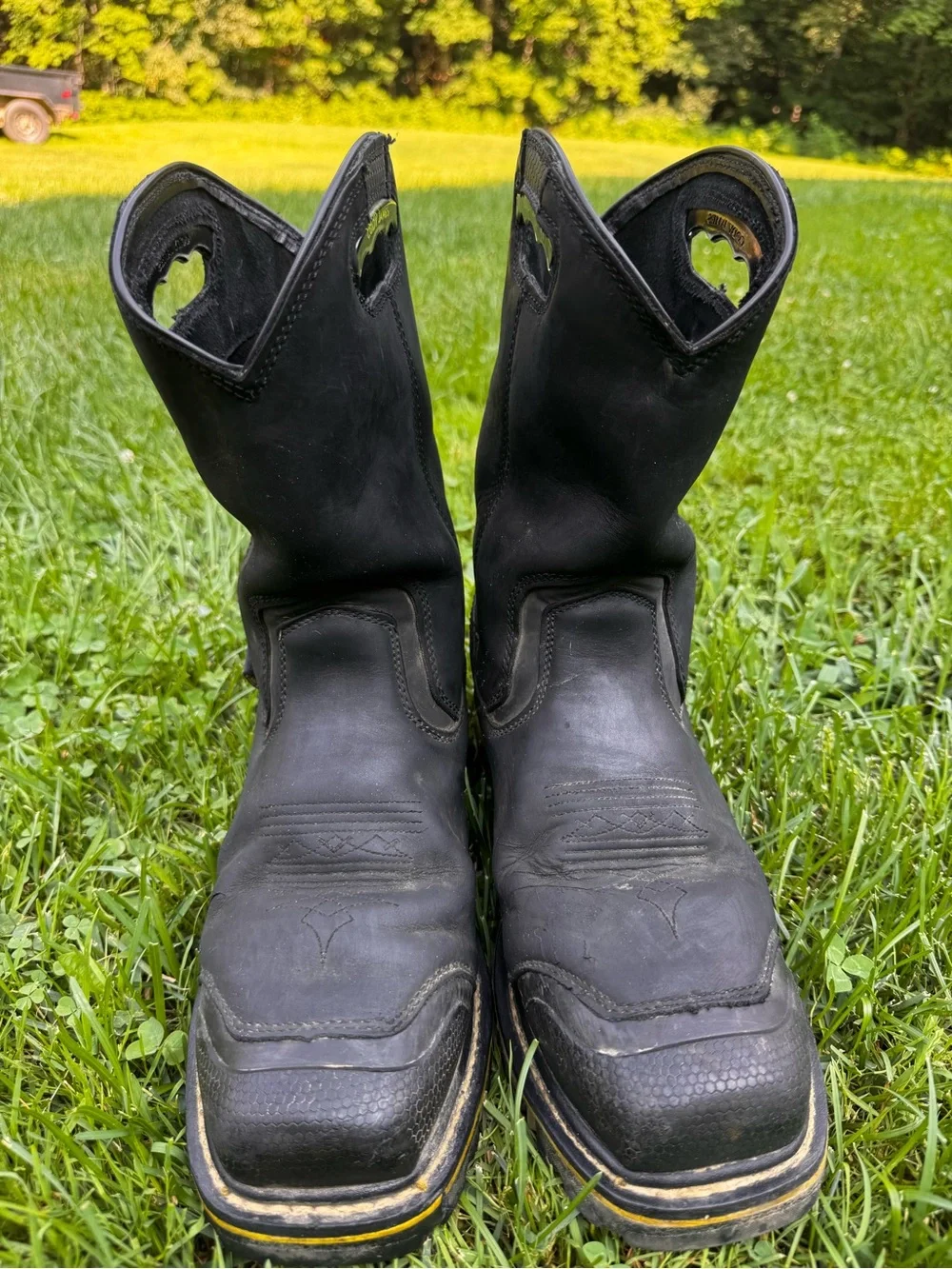 Cody James Men's Black Pull-On Work Boots